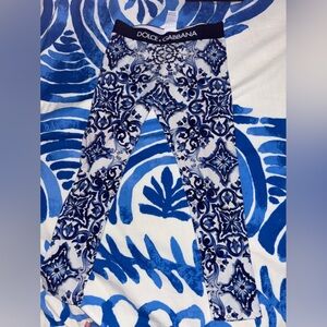 Children’s dolce and Gabbana Majolica-print interlock leggings